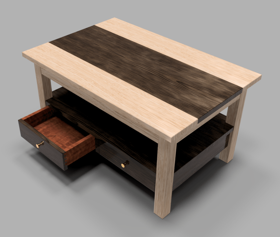 Ash and Black Walnut Coffee Table