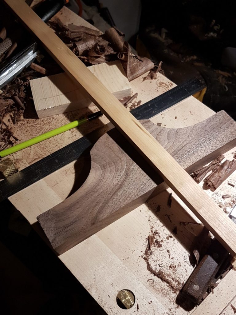 Laying out the mortice in the headstock